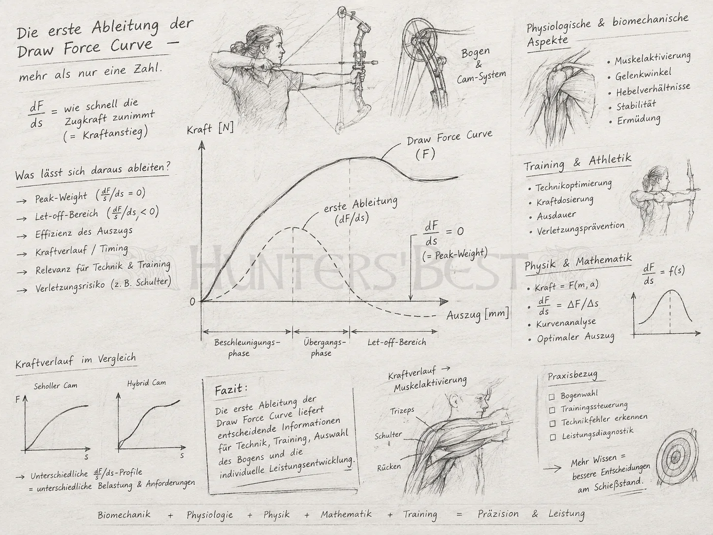 Bogen-Allgemein_Aussagen die sich aus der ersten Ableitung der draw force curve eines Bogens ziehen lassen_ergebnis