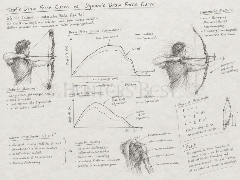 Bogen-Allgemein_Unterschied Static Draw Force Curve zu dynamic draw force curve_ergebnis